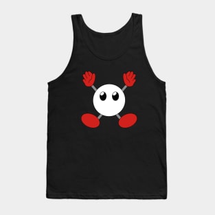 Round Boi In White And Red Tank Top